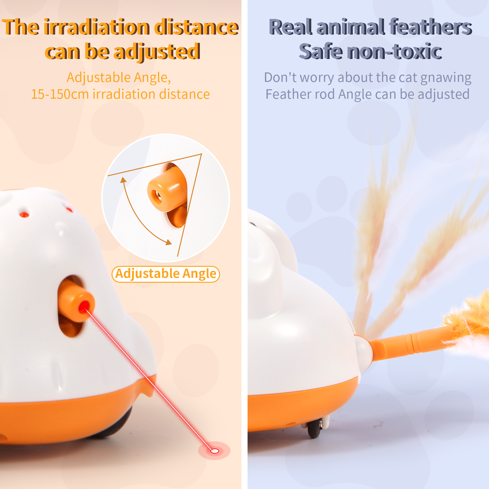 Automatic Sensor Cat Toys Interactive Smart Robotic Electronic Feather Teaser Self-Playing USB Rechargeable Kitten Toys for Pets - Image 7