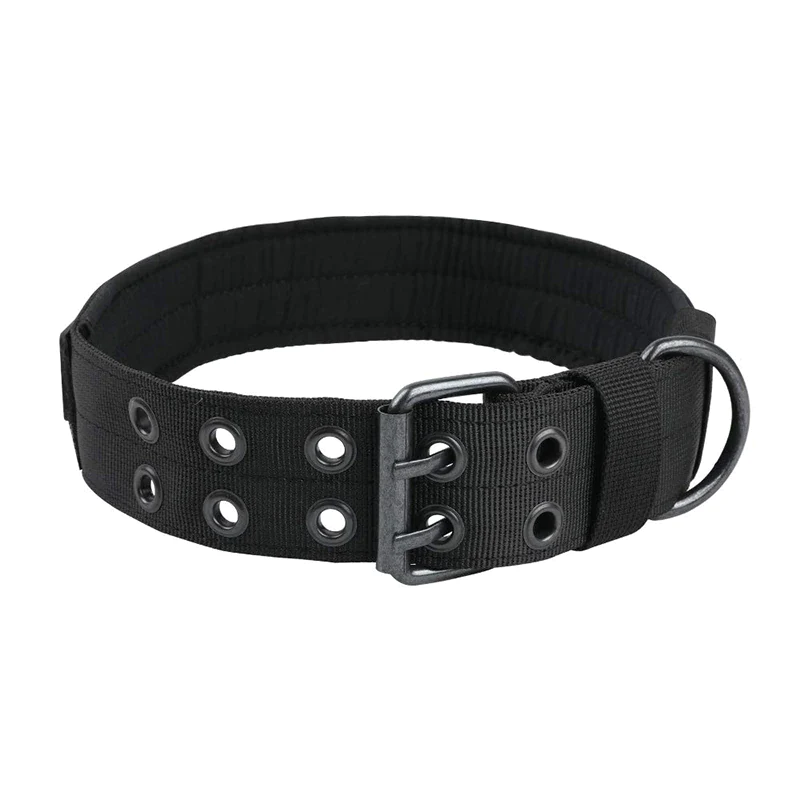 2" Wide Tactical Heavy Duty Nylon Large Dog Collar K9 Military with Metal Buckle - Image 24