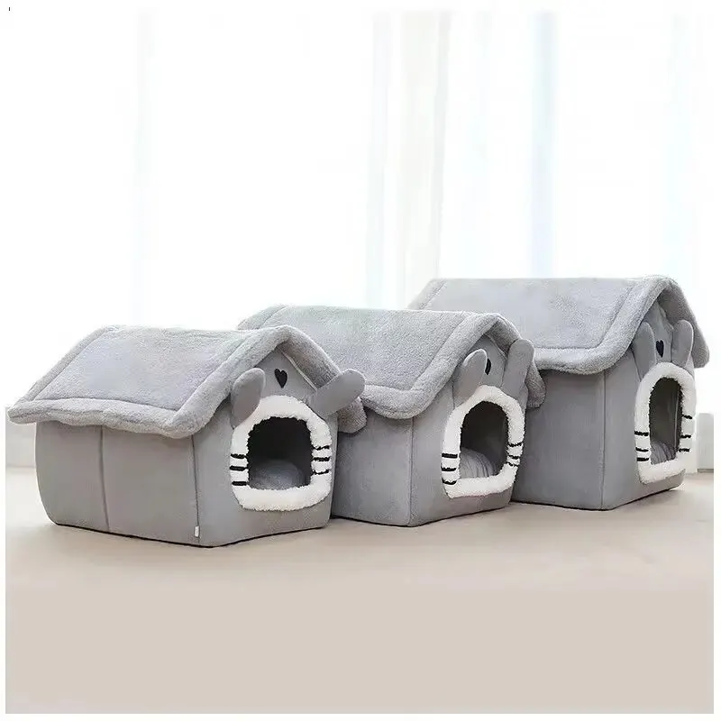 Indoor Warm Dog House Soft Pet Bed Tent House Dog Kennel Cat Bed with Removable Cushion Suitable for Small Medium Large Pets - Image 6