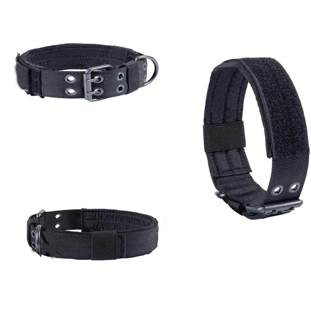 2" Wide Tactical Heavy Duty Nylon Large Dog Collar K9 Military with Metal Buckle - Image 13