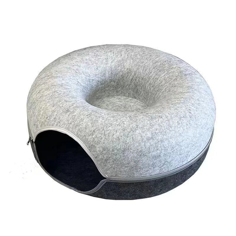 Donut Pet Cat Tunnel Interactive Play Toy Cat Bed Dual Use Ferrets Rabbit Bed Tunnels Indoor Toys Cats House Kitten Training Toy - Image 8