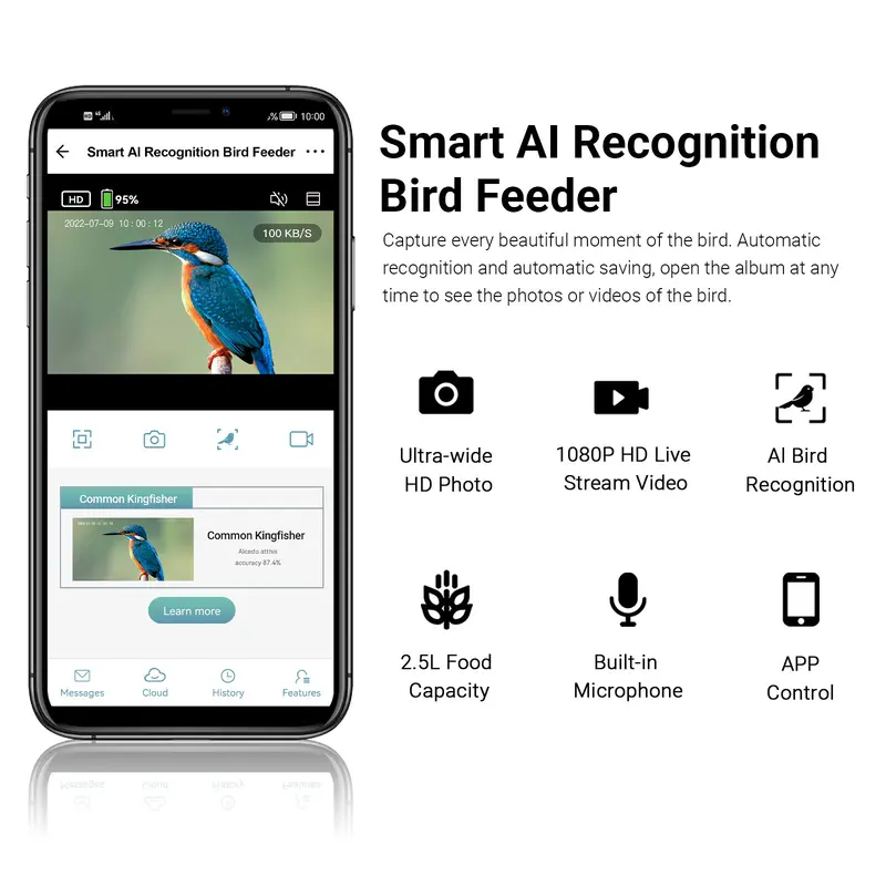 Chirp Cam Bird Feeders - Smartest Bird Feeder Camera with AI over 11,000 Species Identification - Image 2